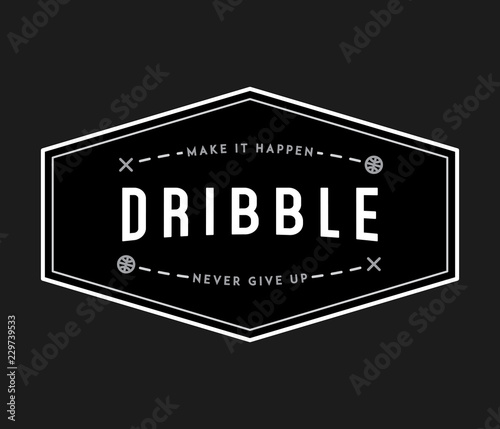 basketball dribble white on black
