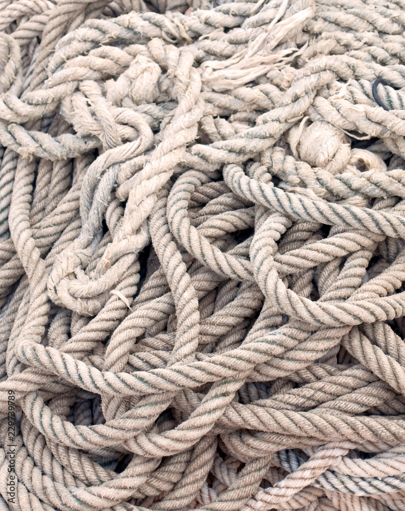 Vertical depth of a coiled rope 