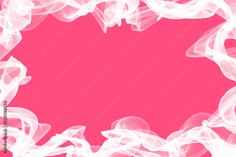 Abstract white wave strokes and motion lines on pink background. Abstract white wave strokes and motion lines on pink background.