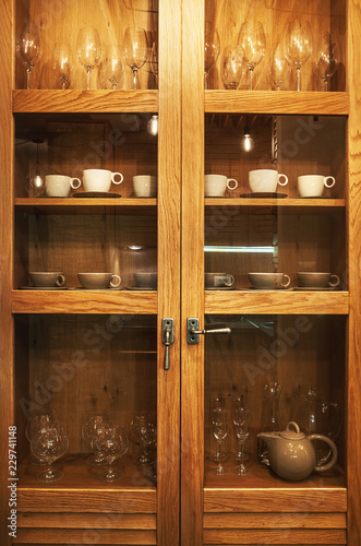 Wooden Cabinet and Accessories