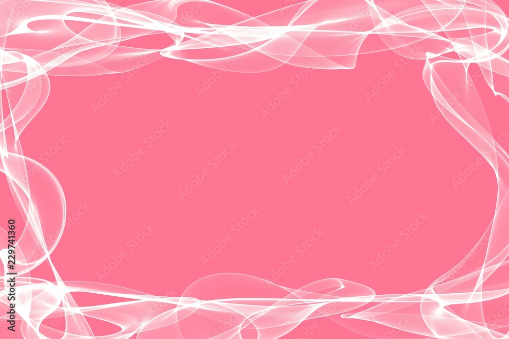 Abstract white wave strokes and motion lines on pink background. Abstract white wave strokes and motion lines on pink background.