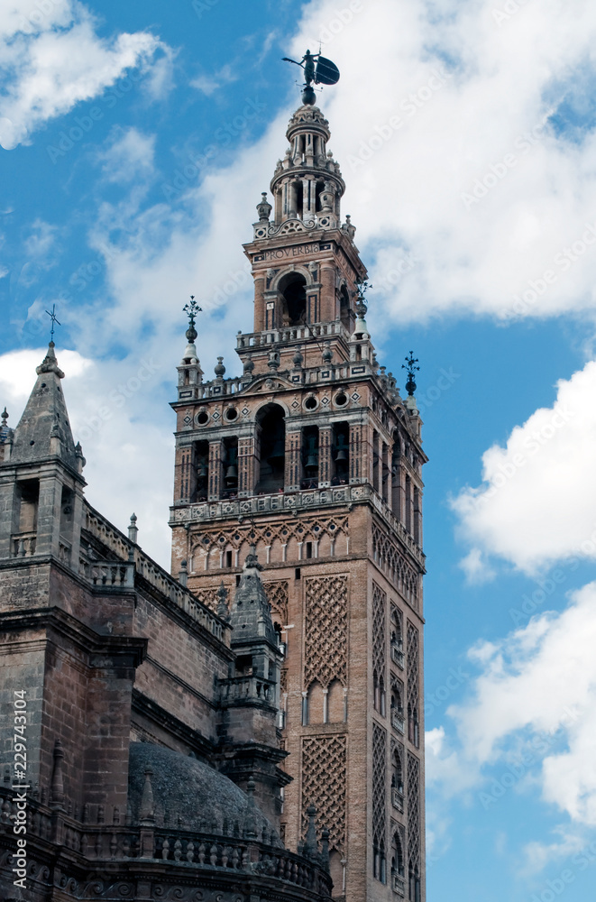Giralda Tower located in the spanish city of Seville