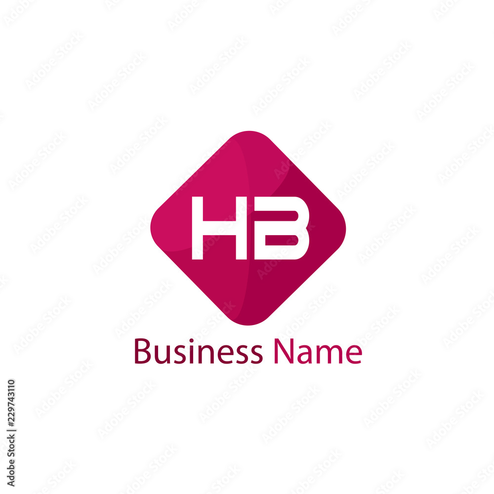 Fototapeta premium Initial HB Letter Logo Design