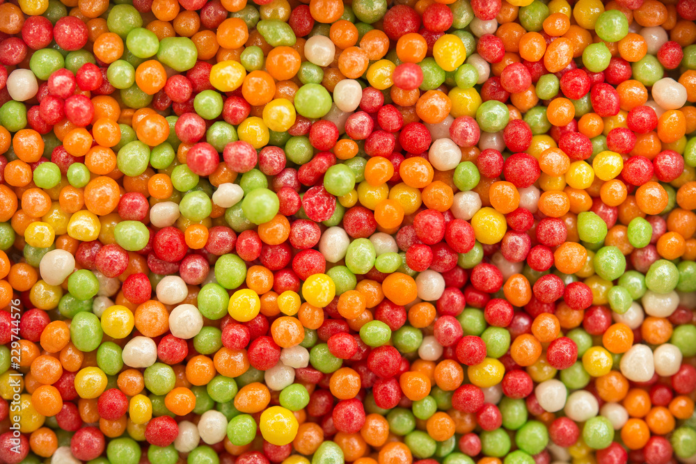 Closeup of colored sweet candy Closeup of colored sweet candy