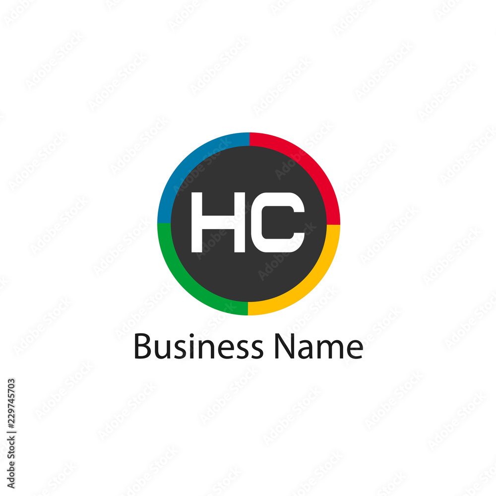 Initial HC Letter Logo Design Initial HC Letter Logo Design