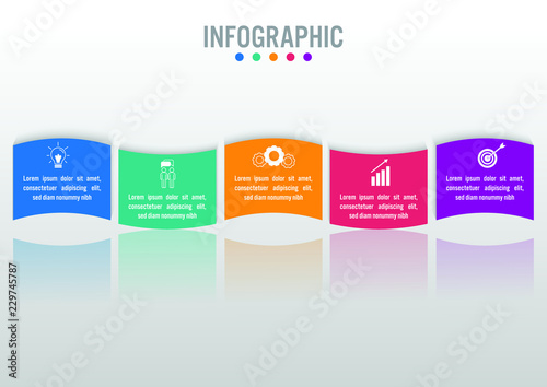 Business infographic template with rectangular shape options