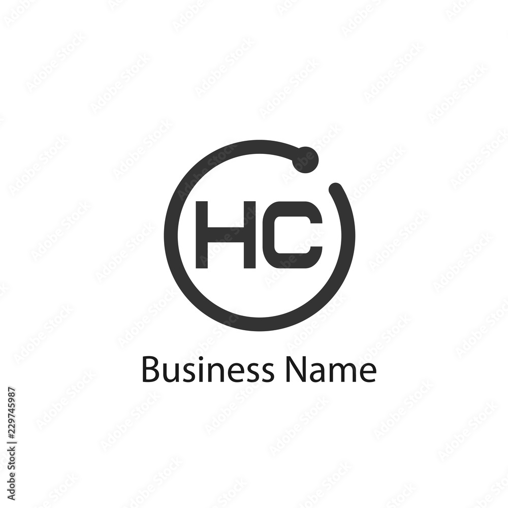Initial HC Letter Logo Design