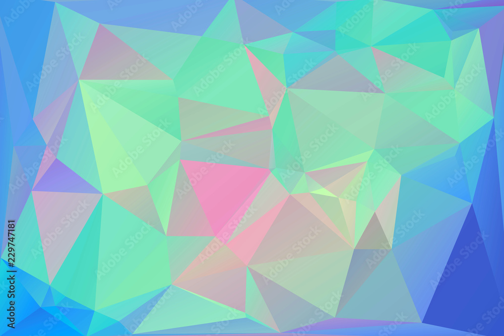 Fototapeta premium Geometric colorful low poly background with triangular polygons. Abstract design. 