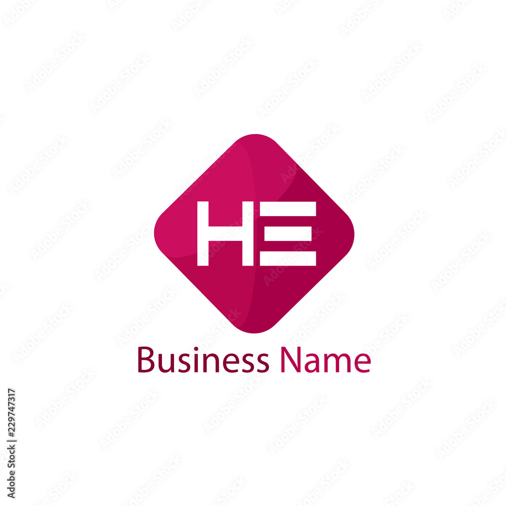 Initial HE Letter Logo Design Initial HE Letter Logo Design