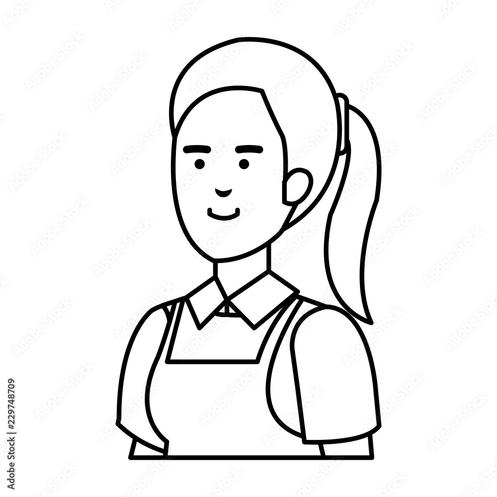 female service employee character