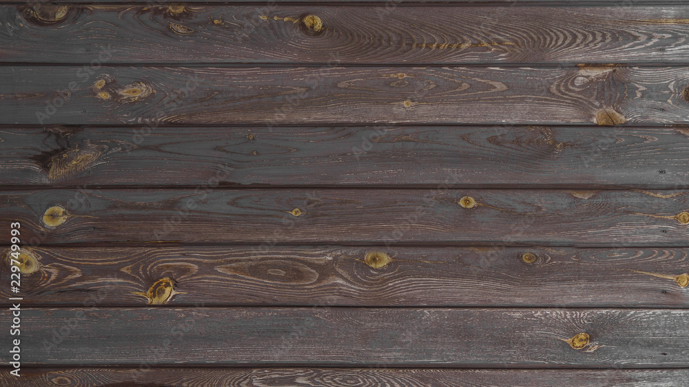 Fototapeta premium dark natural wooden surface table old desk texture background, wood planks grunge wall pattern top view