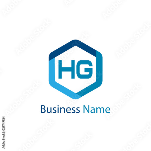 Initial HG Letter Logo Design