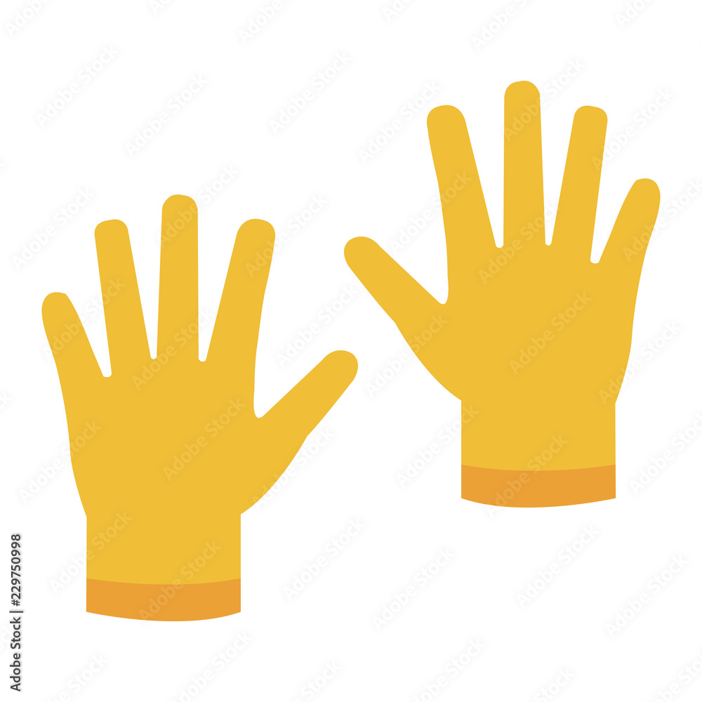 Fototapeta premium industrial rubber gloves icon