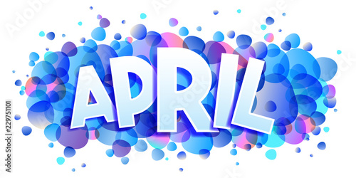 April word vector creative banner