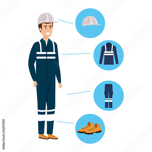 mechanic worker with security equipment