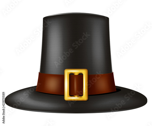 Pilgrim hat. Vector illustration.
