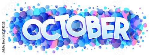 October word vector creative banner