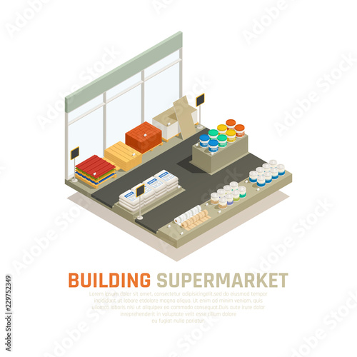 Hardware Store Isometric Composition