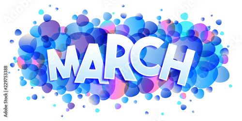 March word vector creative banner