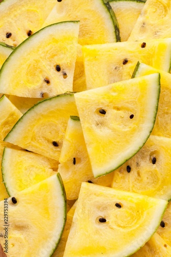 Pieces of yellow watermelon