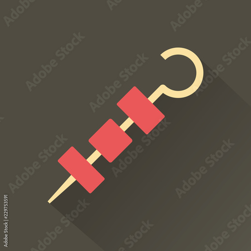 Silhouette icon shashlik