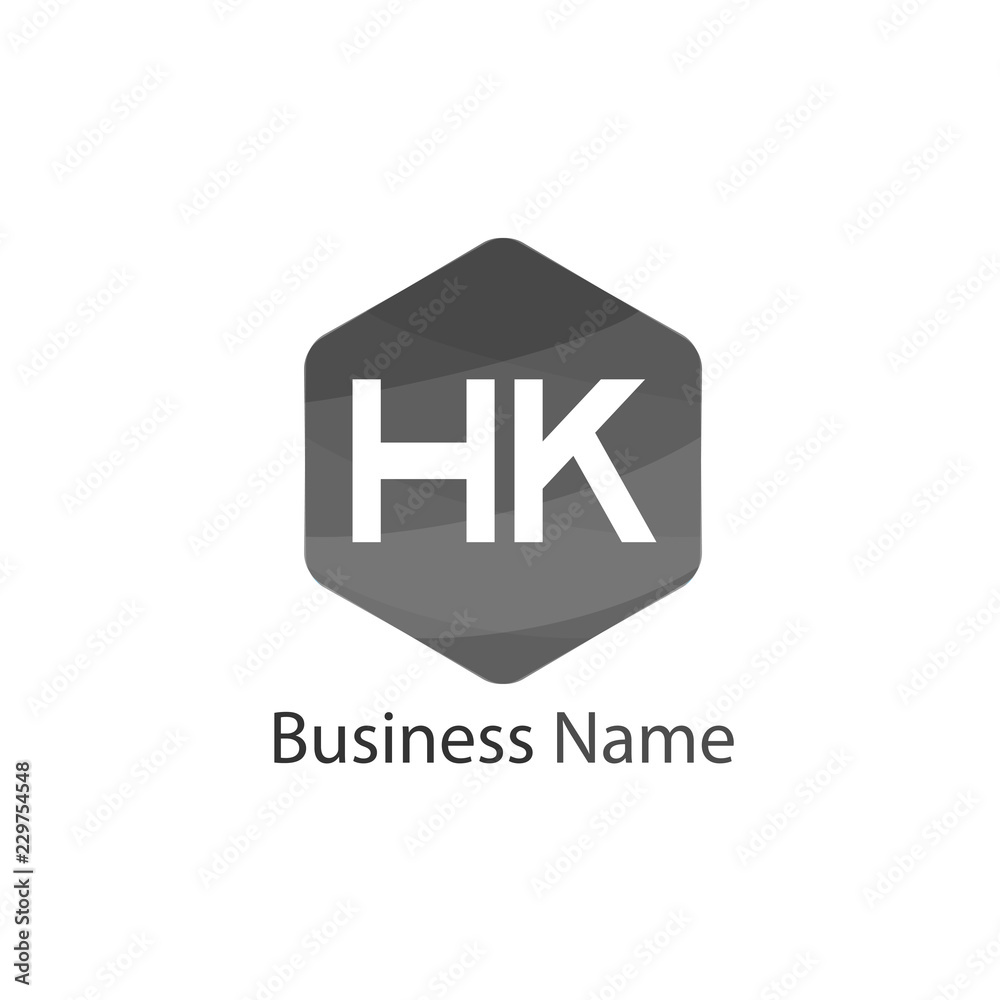 Initial HK Letter Logo Design Initial HK Letter Logo Design