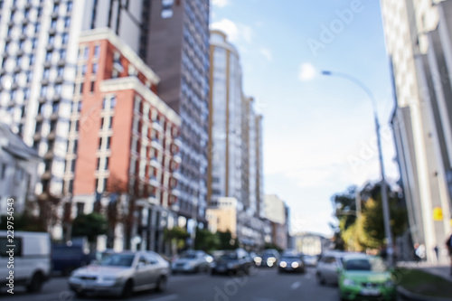 Blurred view of modern city © Pixel-Shot