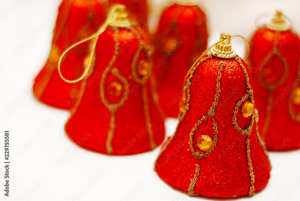red and gold Christmas on white backround red and gold Christmas on white backround