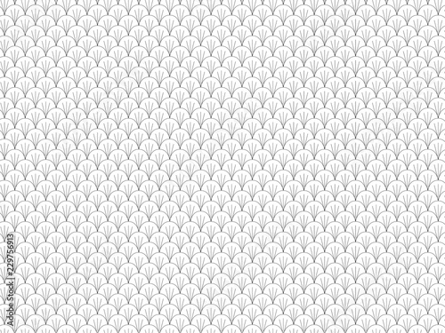 Large scales seamless black and white pattern