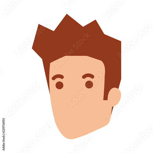 young man head avatar character