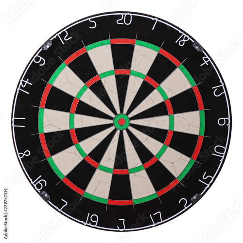 dartboard frontal view isolated on white background