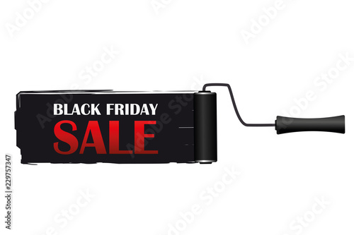 black friday sale black painting with roller