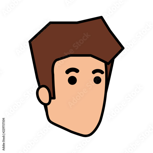 young man head avatar character