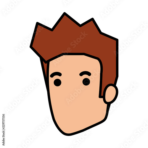 young man head avatar character