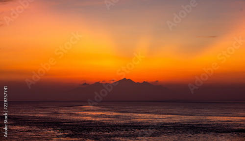 dawn in Bali, view of Lobbok island in indonesia, holiday vacation © YARphotographer