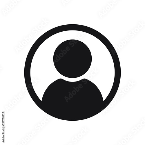 User icon in flat style, Person icon, User icon for web site, User icon vector illustration photo
