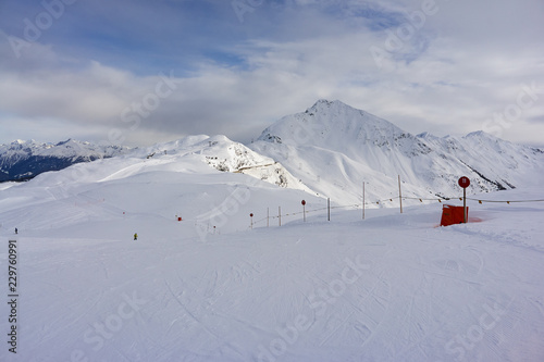 Winteraufnahmen im Skigebiet Ratschings-Jaufen in Nord-Italien photo