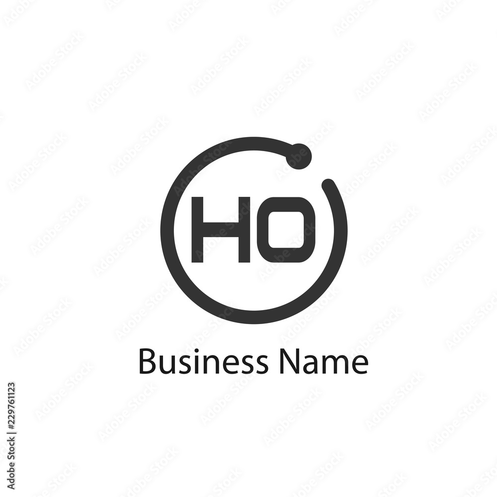 Fototapeta premium Initial HO Letter Logo Design
