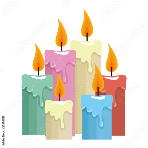 aromatherapy candles isolated icon