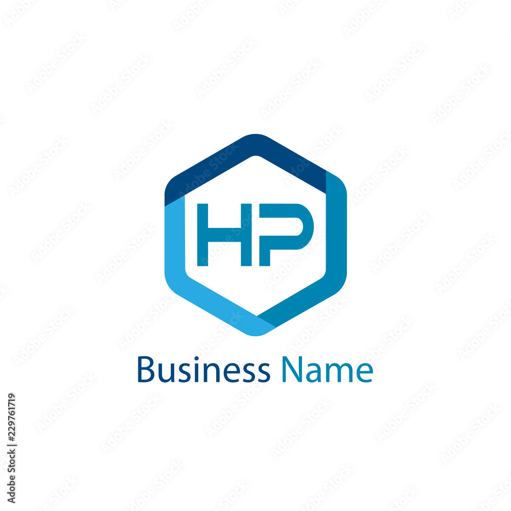Obraz premium Initial HP Letter Logo Design