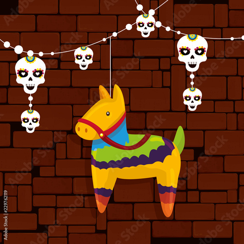 latin pinata isolated icon