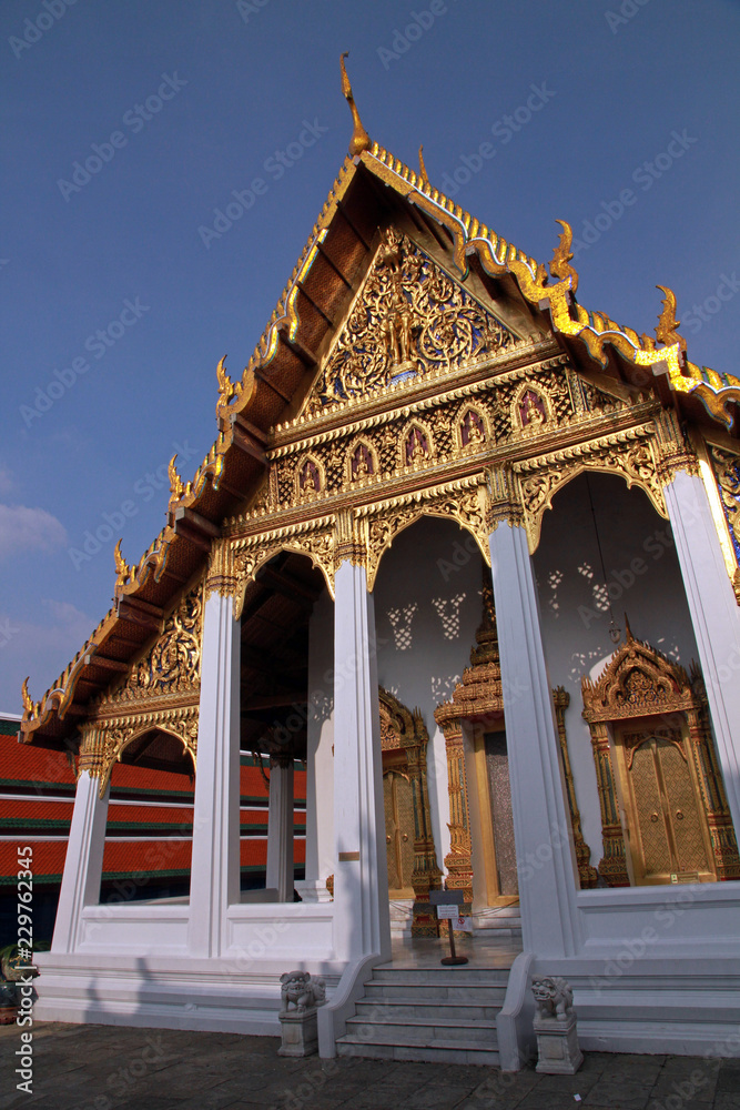 Temple of the Emerald Buddha, Wat Phra Kaew temple complex, Royal Palace, Bangkok, Thailand