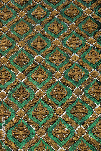 External decoration in Wat Phra Kaew temple complex, Royal Palace, Bangkok, Thailand