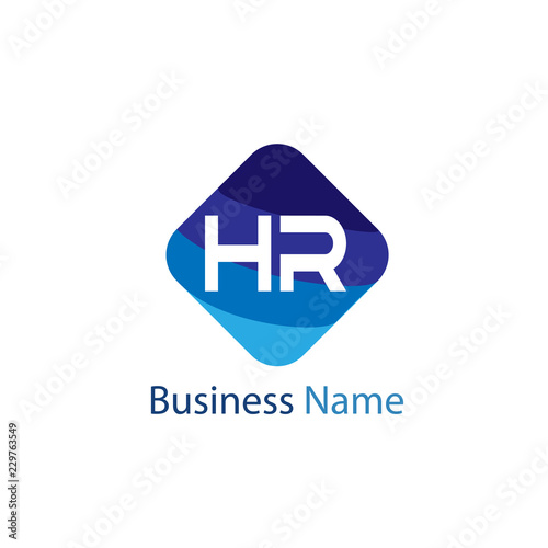 Free Download Initial HR Letter Logo Design - GFXLoad