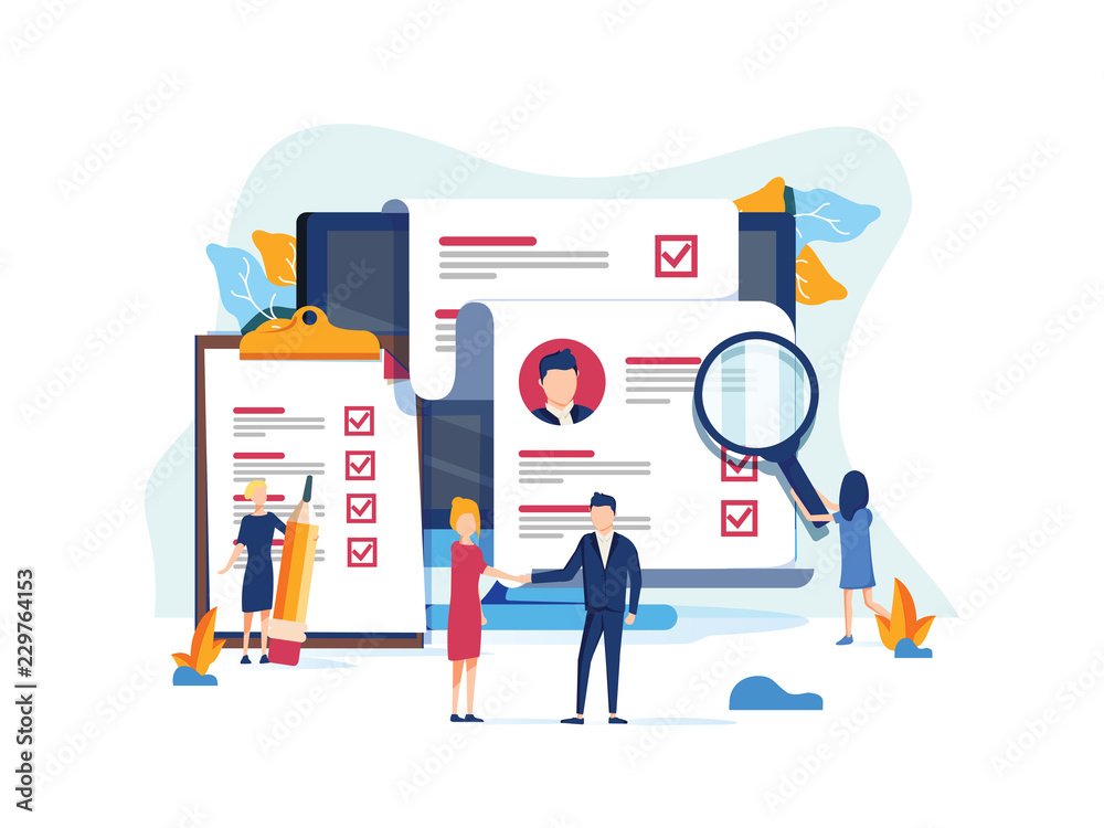Human Resources, Recruitment Concept for web page, banner presentation, social media, documents cards and posters. Human Resources, Recruitment Concept for web page, banner presentation, social media, documents cards and posters.