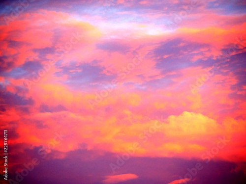 Pink and purple sky. Crimson sky background. © fotolian121212