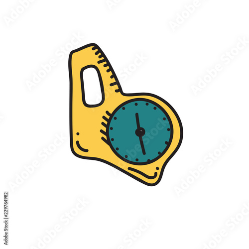 Vector illustration of orienteering compass