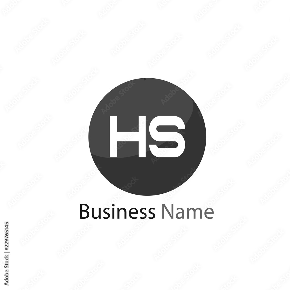 Initial HS Letter Logo Design Initial HS Letter Logo Design