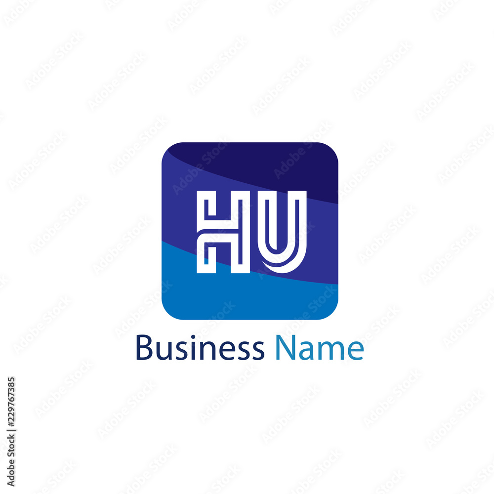 Initial HU Letter Logo Design Initial HU Letter Logo Design