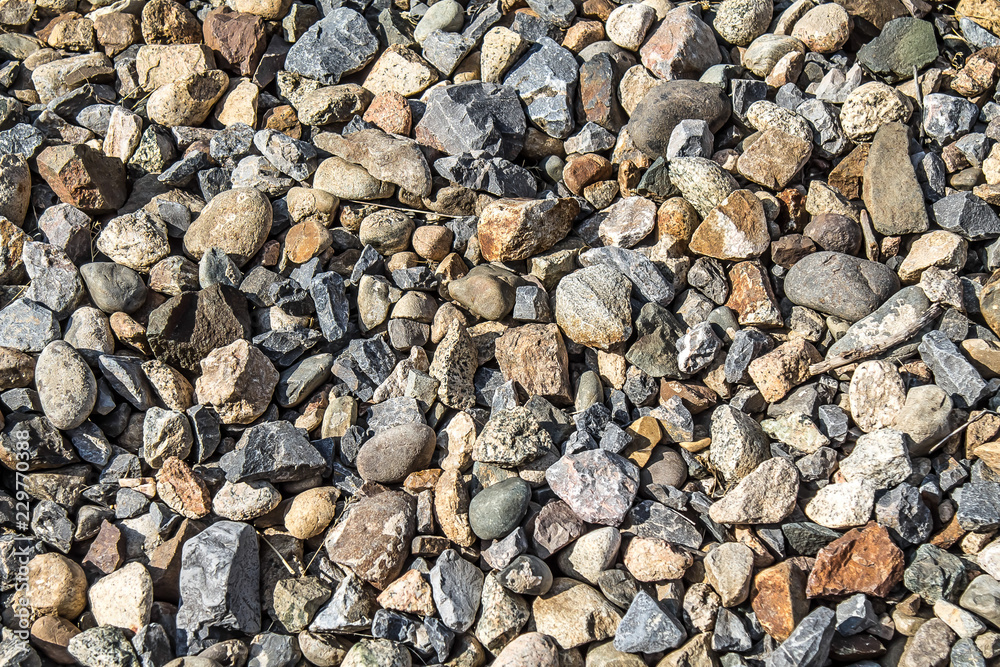 Stones on the railway embankment as a background Stones on the railway embankment as a background